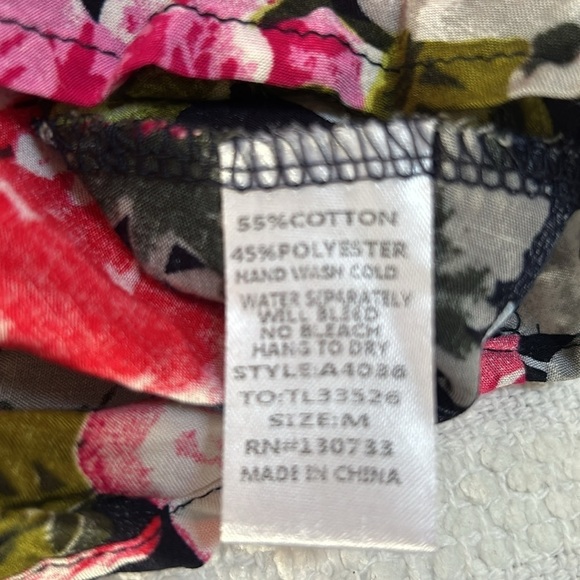 Umgee Womens Summer Dress Mini Floral Size M Cotton blend boxy spaghetti strap - Picture 5 of 6